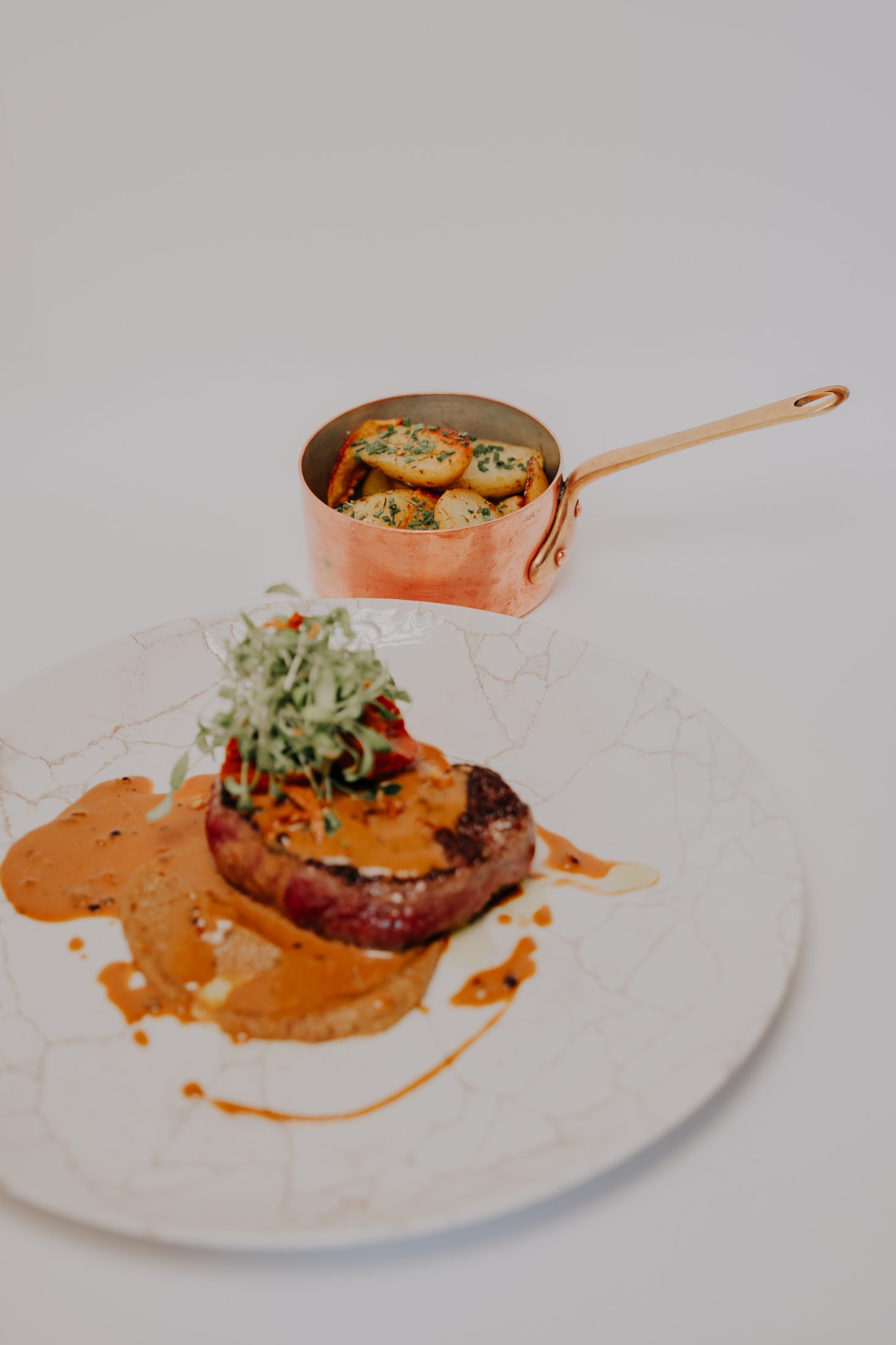 Filet de bœuf et sa casserole de garniture