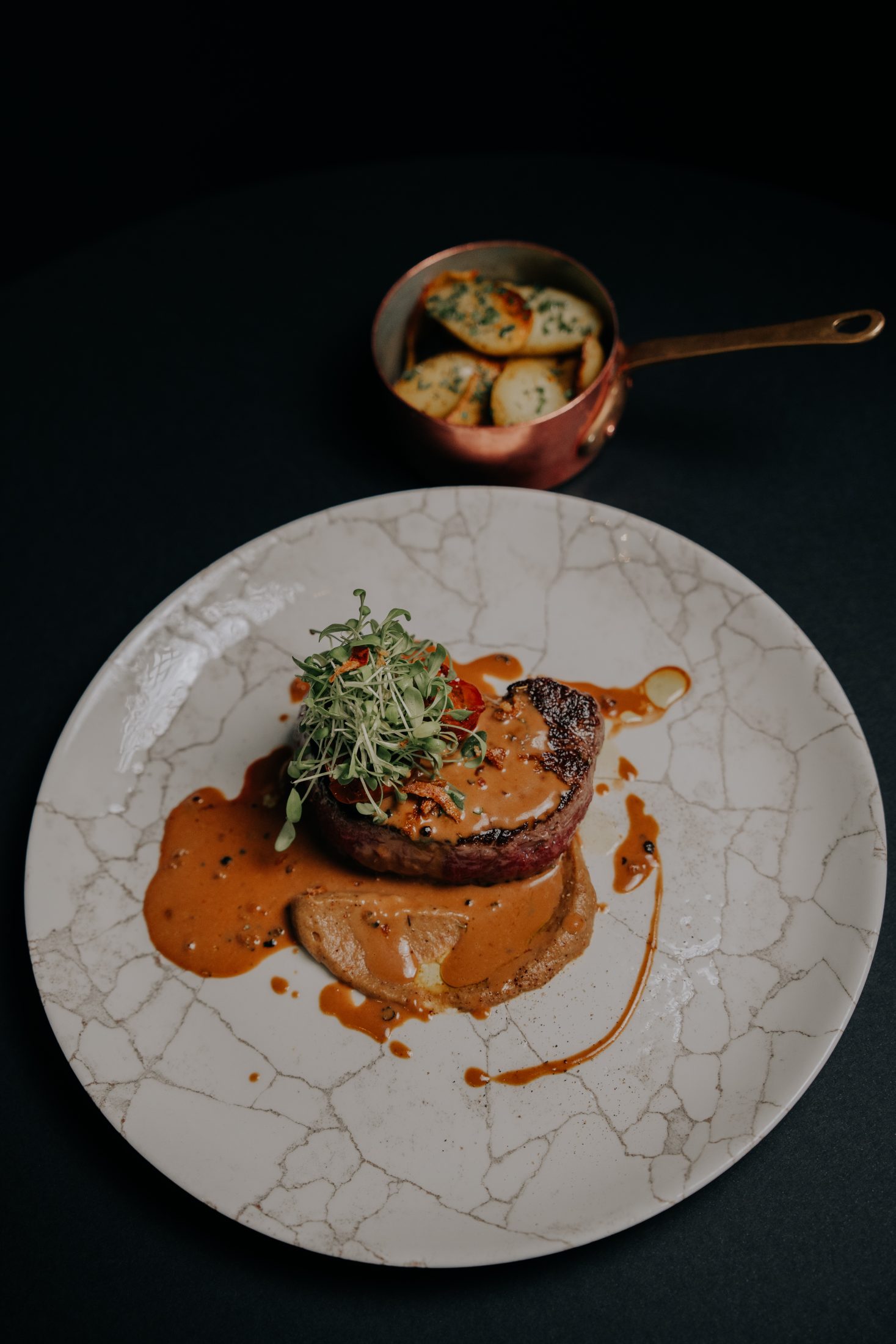 Filet de bœuf, sauce crémée